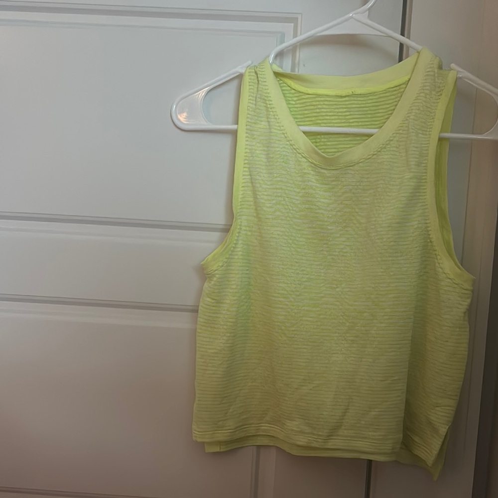 Lululemon yellow tank top size 2